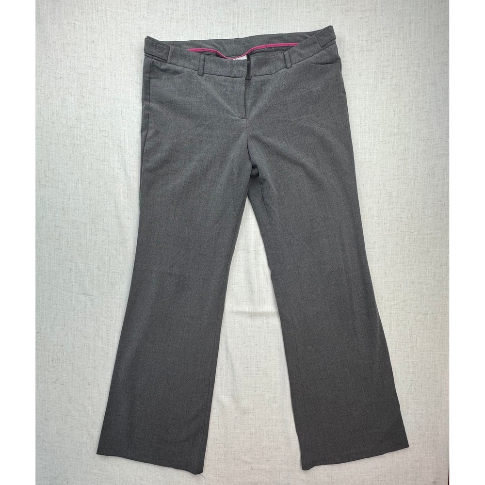 Joe B Wide Leg Dress Pants Womens 13 Grey Stretch Mid Rise Workwear Office